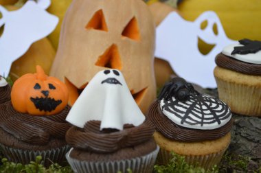 cupcakes için bir parti Halloween