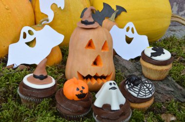 cupcakes için bir parti Halloween