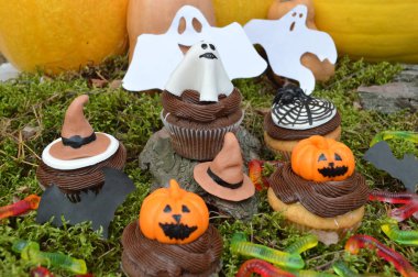 cupcakes için bir parti Halloween