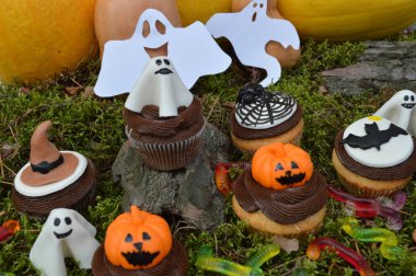 cupcakes için bir parti Halloween