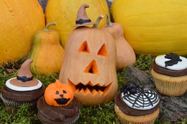 cupcakes için bir parti Halloween