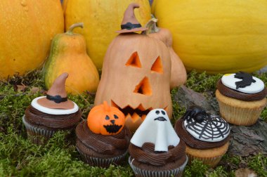 cupcakes için bir parti Halloween