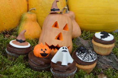 cupcakes için bir parti Halloween