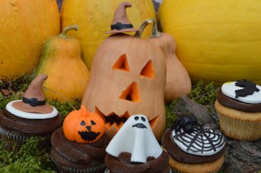 cupcakes için bir parti Halloween