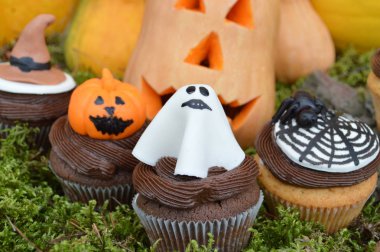 cupcakes için bir parti Halloween