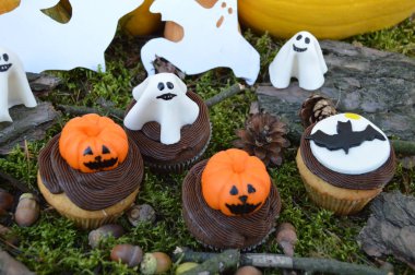 cupcakes için bir parti Halloween