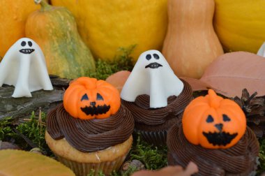 cupcakes için bir parti Halloween
