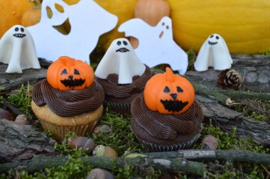 cupcakes için bir parti Halloween