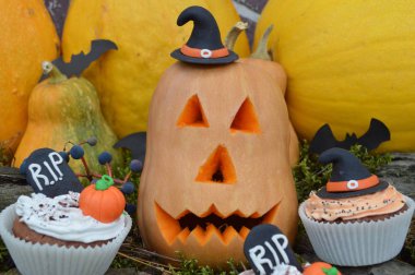 cupcakes için bir parti Halloween