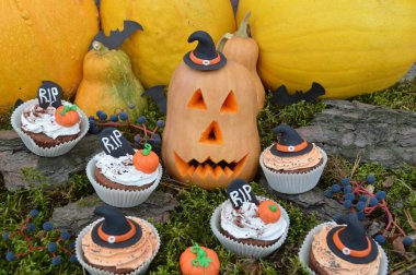 cupcakes için bir parti Halloween