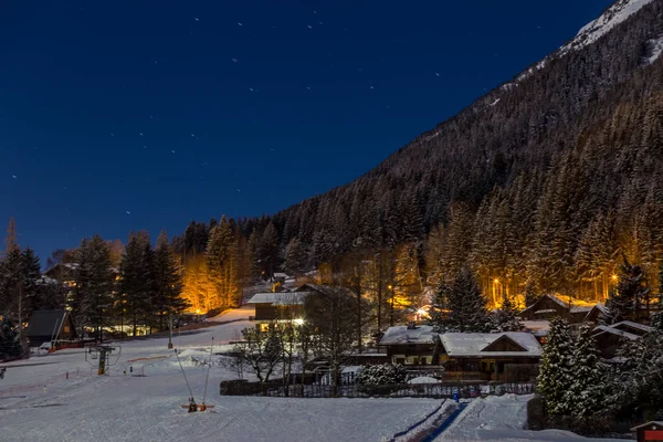 Chamonix at Night — Stock Photo, Image