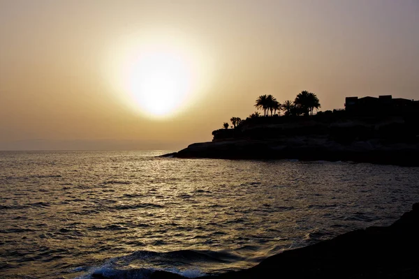 Güneş gün batımı siluetleri