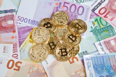 bitcoin madeni paralarla Euro