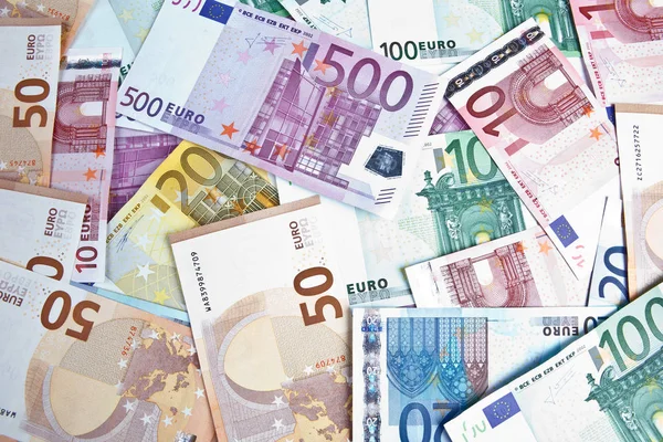 De nombreux billets en euros Photo De Stock