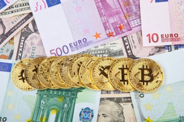 bitcoin paralar Euro ve dolar ile