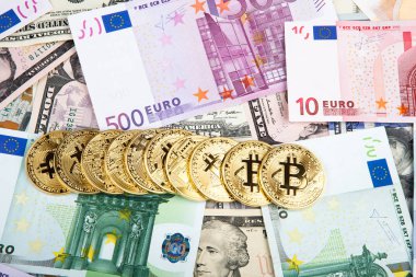 bitcoin paralar Euro ve dolar ile