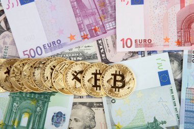 bitcoin paralar Euro ve dolar ile