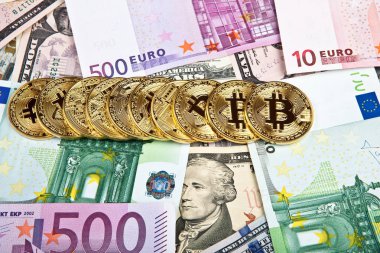 bitcoin paralar Euro ve dolar ile