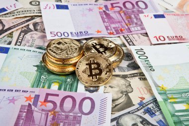 bitcoin paralar Euro ve dolar ile