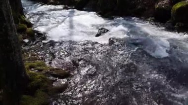 Sesli 4k video rahatlatıcı dağ nehri