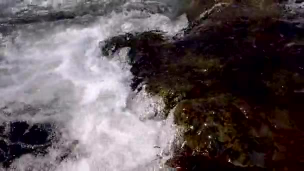 4Kビデオ山の川音と — ストック動画