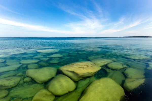 Undervattensvy av Lake Superior — Stockfoto