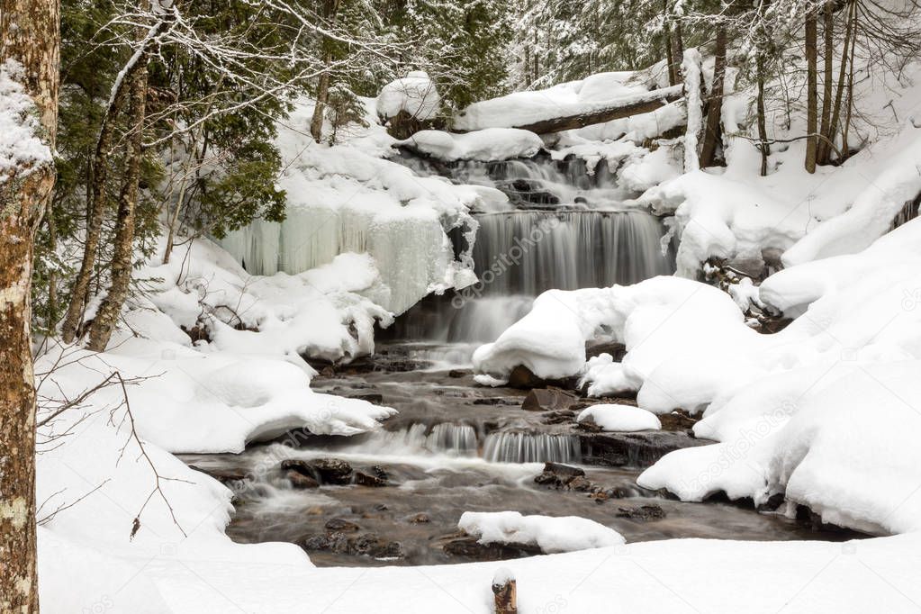 Waterfall in Winter Wonderland