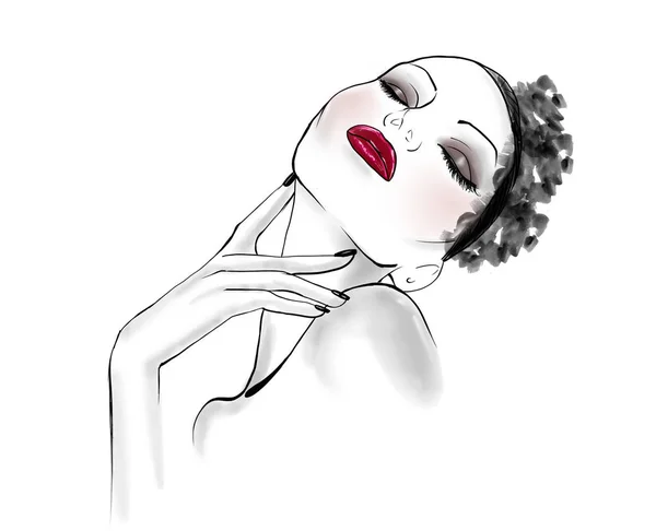 Watercolor digital illustration - watercolor fashion clip art set - Wardrobe essentials - Woman Apparel - Flat fashion sketch — Stock Photo, Image