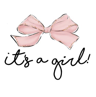 El yapımı kurdele ve kalem harfleri - cinsiyet belirten bebek partisi