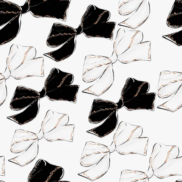 Lindo Patrón Sin Costuras Con Hermosos Arcos Blancos Negros Dibujados — Foto de Stock