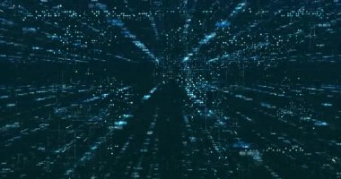 Soyut dijital ağ veri arkaplanı, 3D görüntüleme