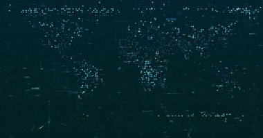 Soyut dijital ağ veri arkaplanı, 3D görüntüleme