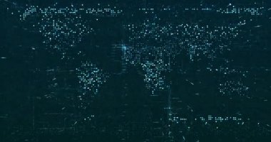 Soyut dijital ağ veri arkaplanı, 3D görüntüleme