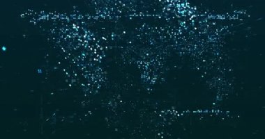 Soyut dijital ağ veri arkaplanı, 3D görüntüleme