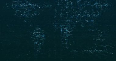 Soyut dijital ağ veri arkaplanı, 3D görüntüleme