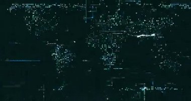 Soyut dijital ağ veri arkaplanı, 3D görüntüleme