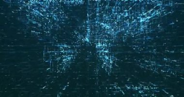 Soyut dijital ağ veri arkaplanı, 3D görüntüleme