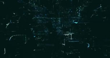 Soyut dijital ağ veri arkaplanı, 3D görüntüleme