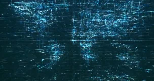 概要デジタルネットワークデータの背景 3Dレンダリングビデオ — ストック動画