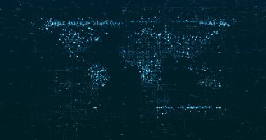 Soyut dijital ağ veri arkaplanı, 3d görüntüleme