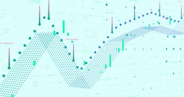 Soyut dijital ağ veri arkaplanı, 3d görüntüleme