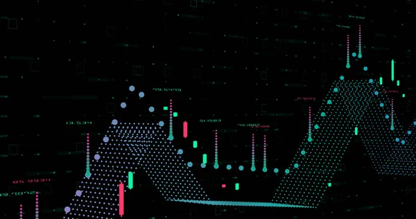 Abstrakt Digital Nätverksdata Bakgrund Rendering — Stockfoto