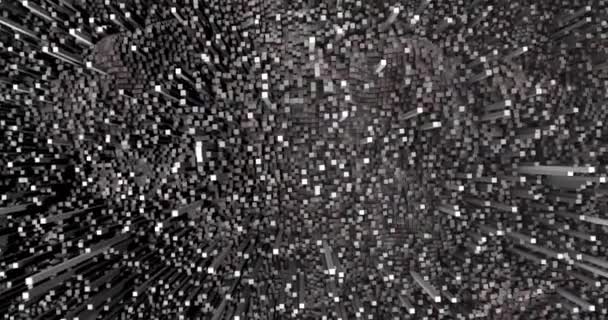 Grille abstraite forme paysage fond. rendu 3D 