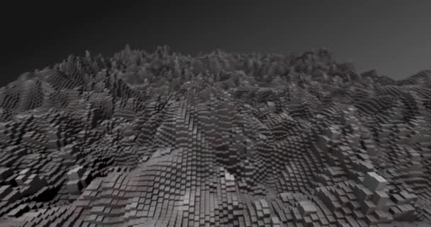 Forma Grade Abstrato Paisagem Fundo Renderização — Vídeo de Stock