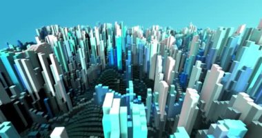 Soyut ızgara şekilli manzara arka planı. 3d oluşturma