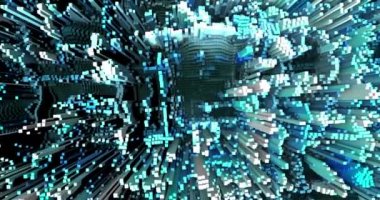 Soyut ızgara şekilli manzara arka planı. 3d oluşturma