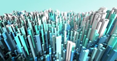 Soyut ızgara şekilli manzara arka planı. 3d oluşturma