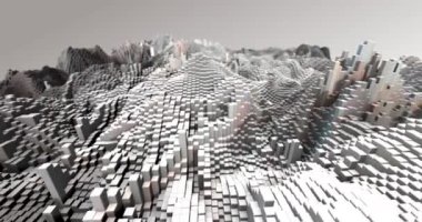 Soyut ızgara şekilli manzara arka planı. 3d oluşturma