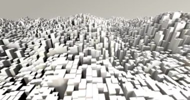 Soyut ızgara şekilli manzara arka planı. 3d oluşturma