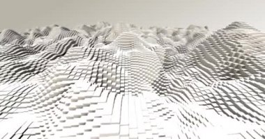 Soyut ızgara şekilli manzara arka planı. 3d oluşturma
